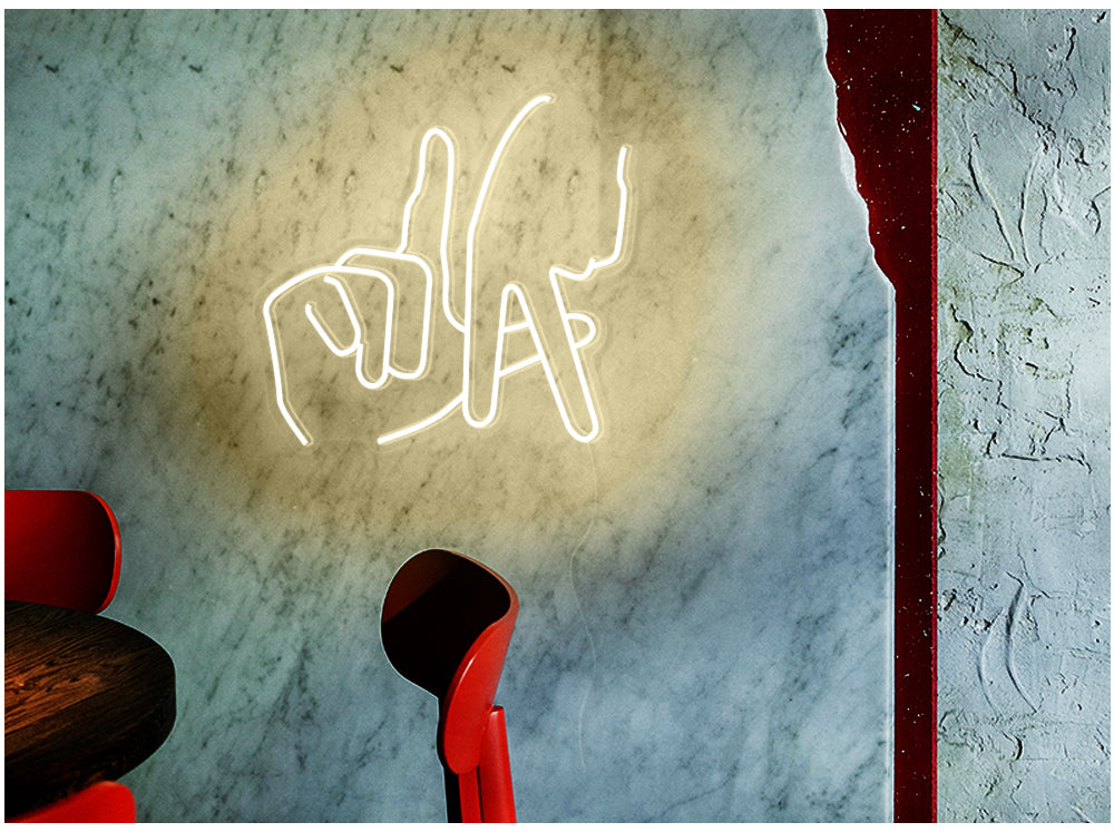 personalized figner neon light signs