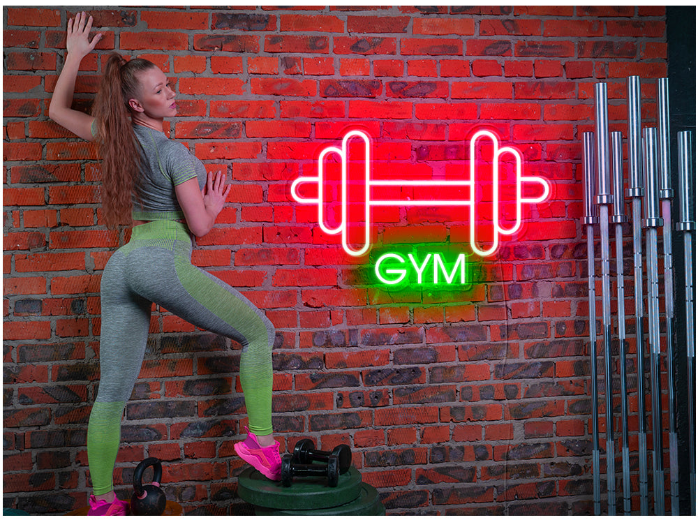 Custom Dumbbell Neon Sign for gym