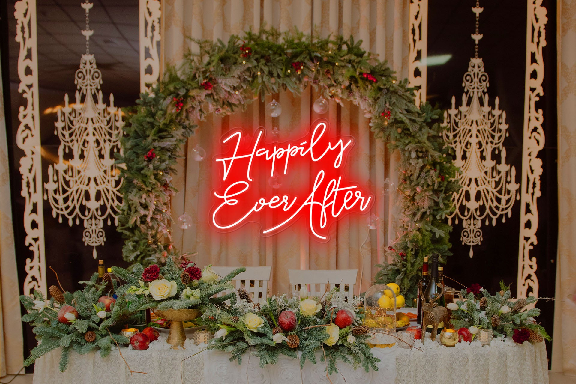 happily ever after neon sign