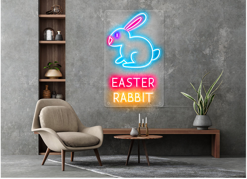 Easter Rabbit Neon Sign