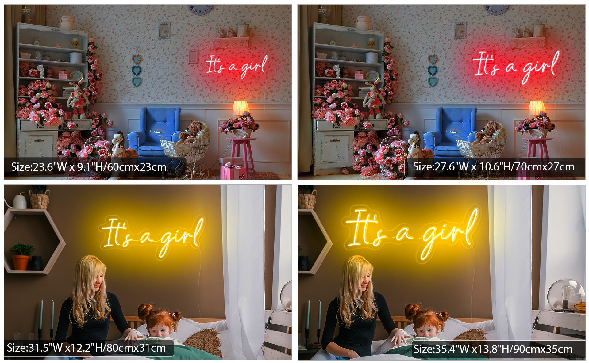 It's a girl neon sign for kidsroom