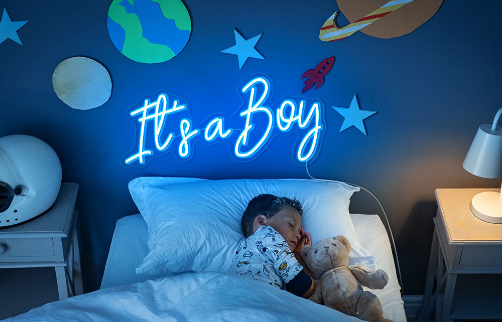 It's a Boy led neon art