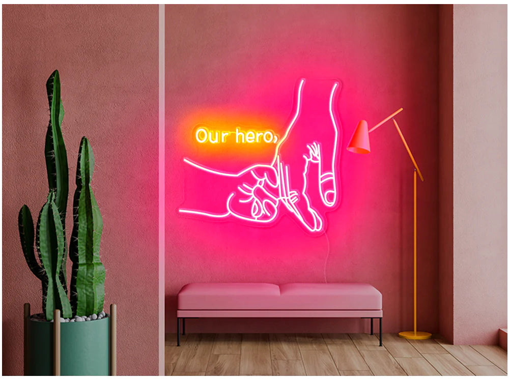 our hero led neon light signs