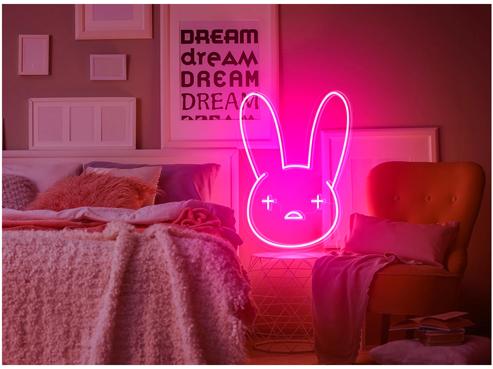 Rabbit head design sign