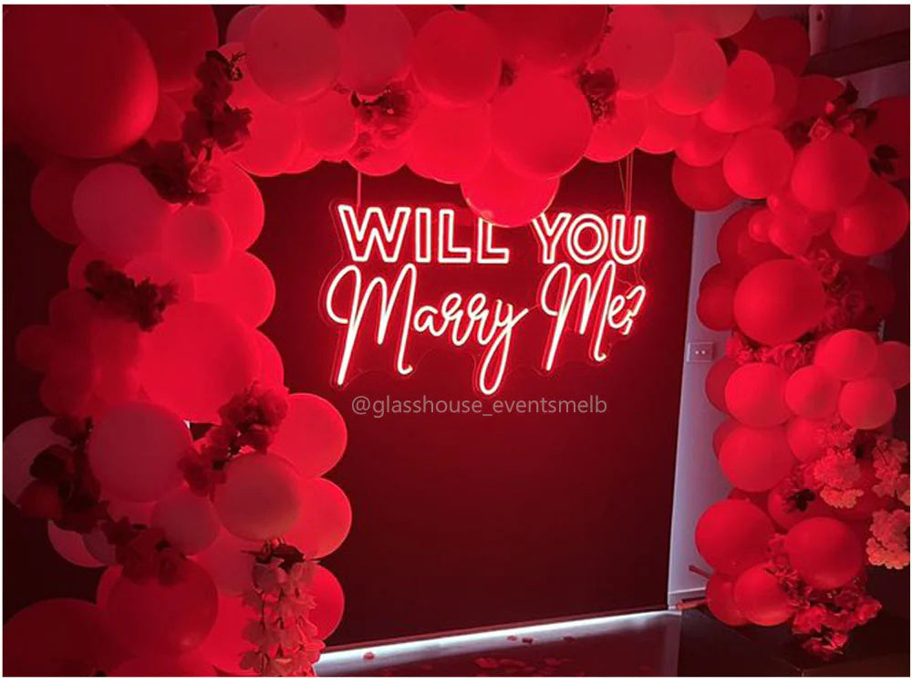 will you marry me neon lights