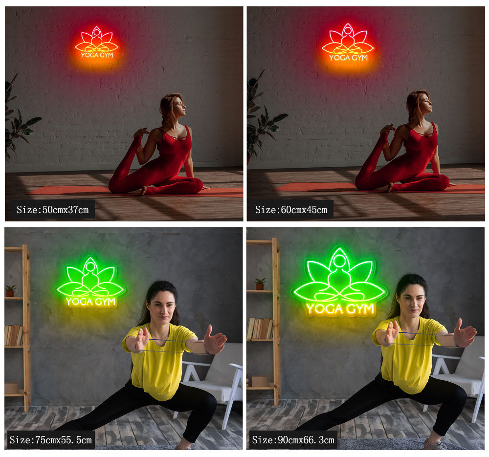 yoga gym neon light
