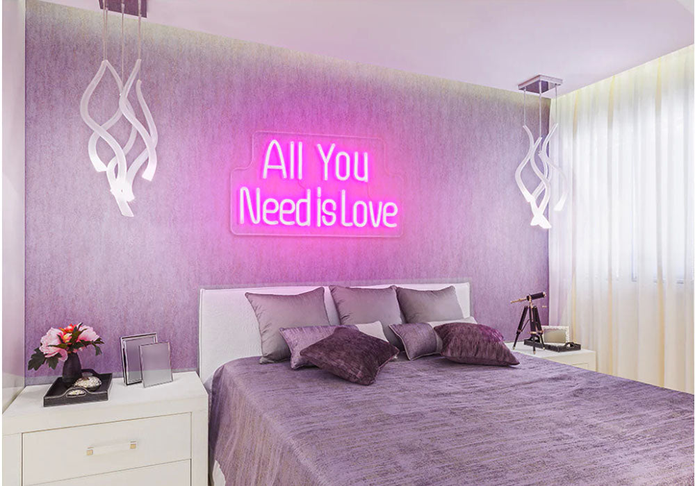 all you need is love neon sign