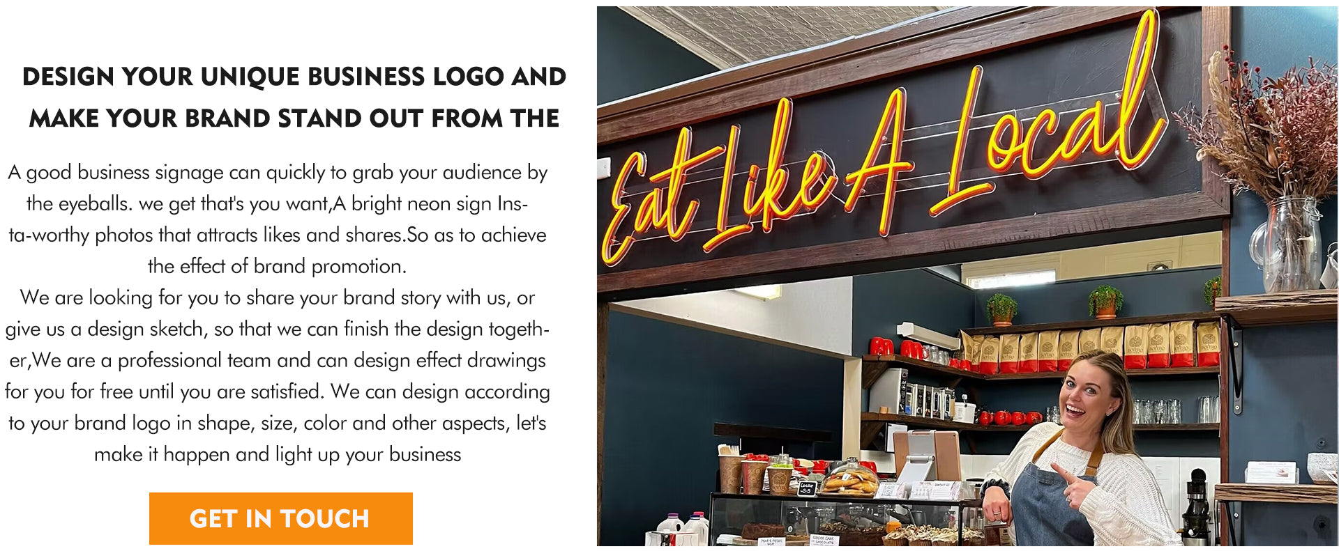 commercial neon sign