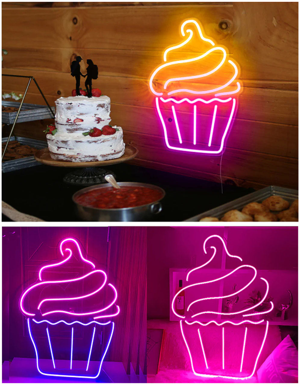 cupcake cute led neon sign