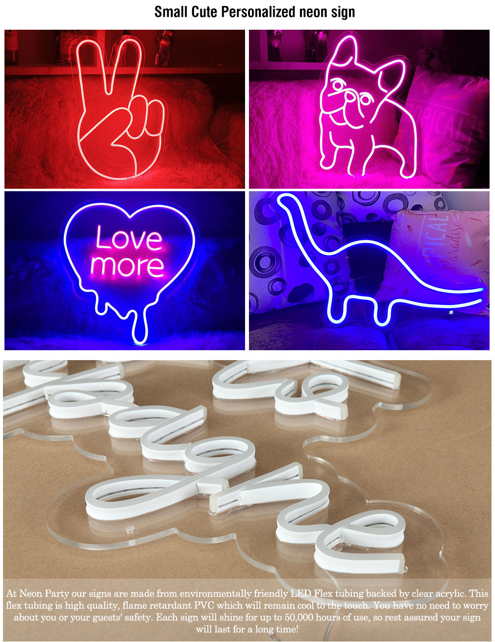small neon sign
