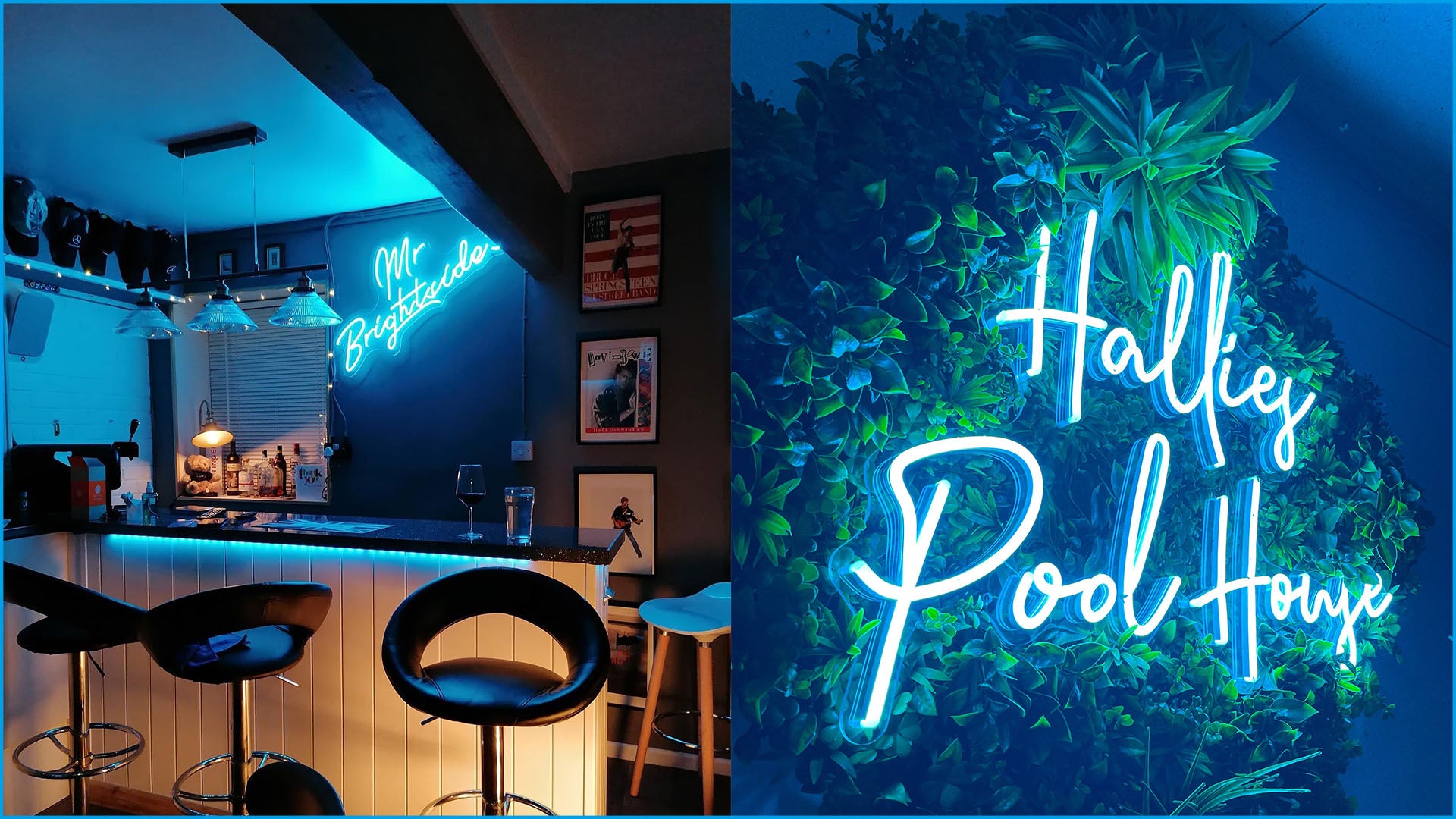 Electric Blue Neon Signs