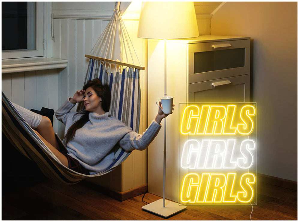 girl girl neon sign
