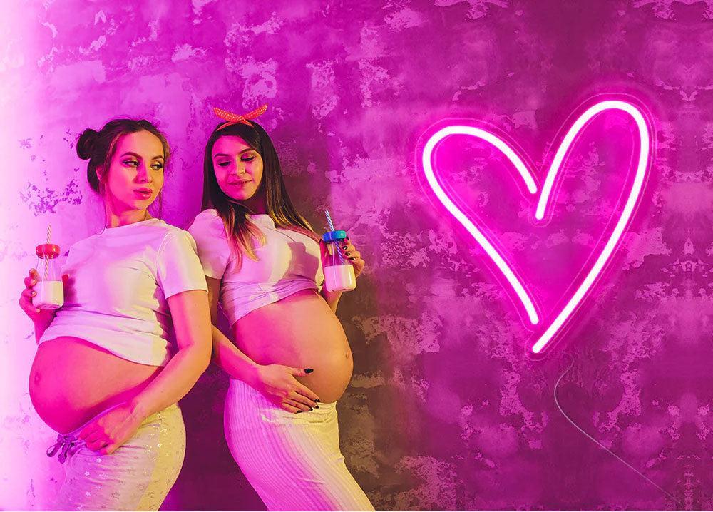 little heart neon light sign