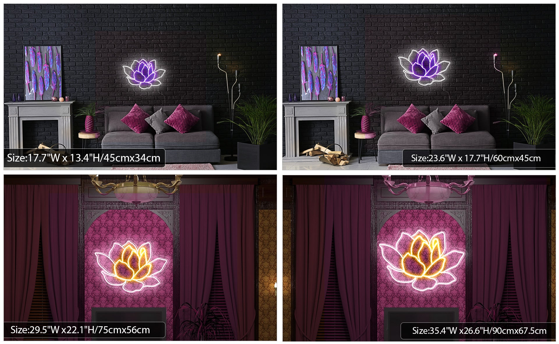 Lotus Flower Neon Light for sale