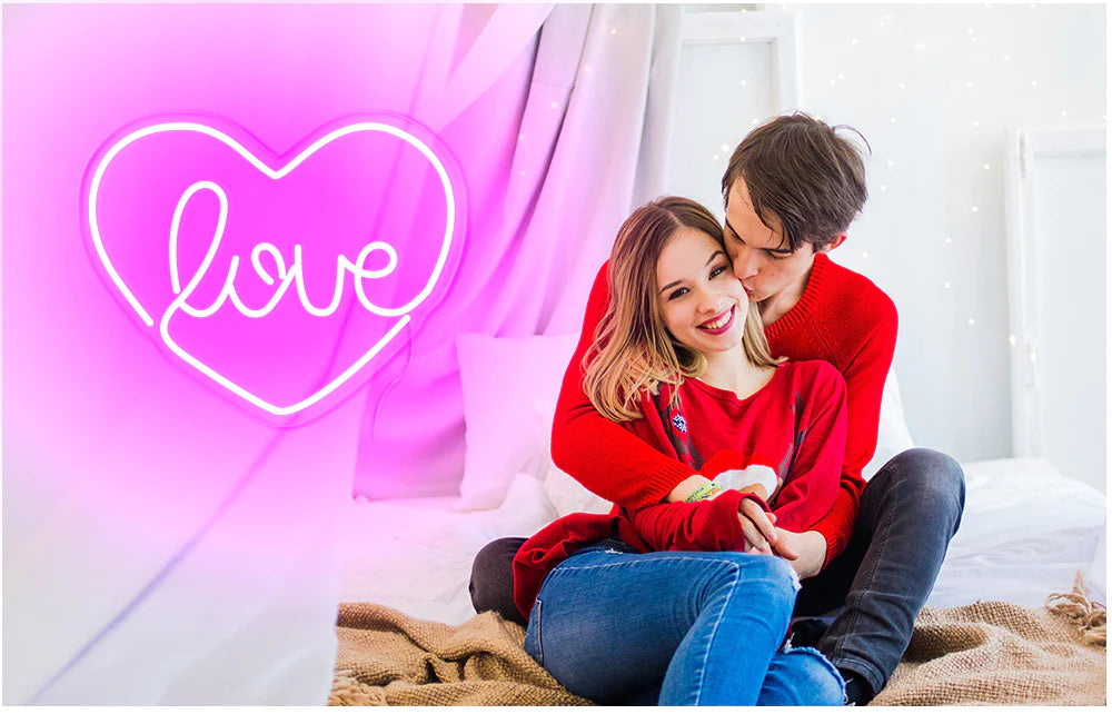 love heart neon sign