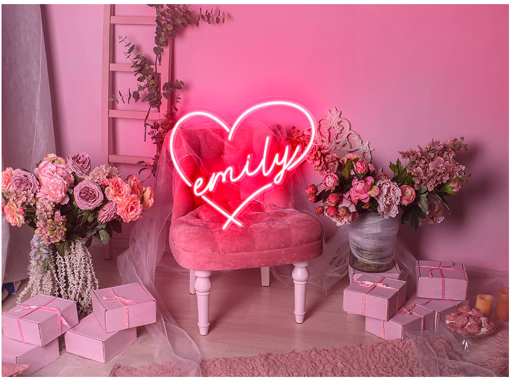 meily heart Neon lights