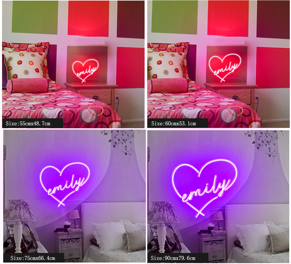 meily heart Neon lights
