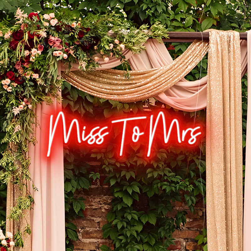 Miss to Mrs Neon Wedding Signs