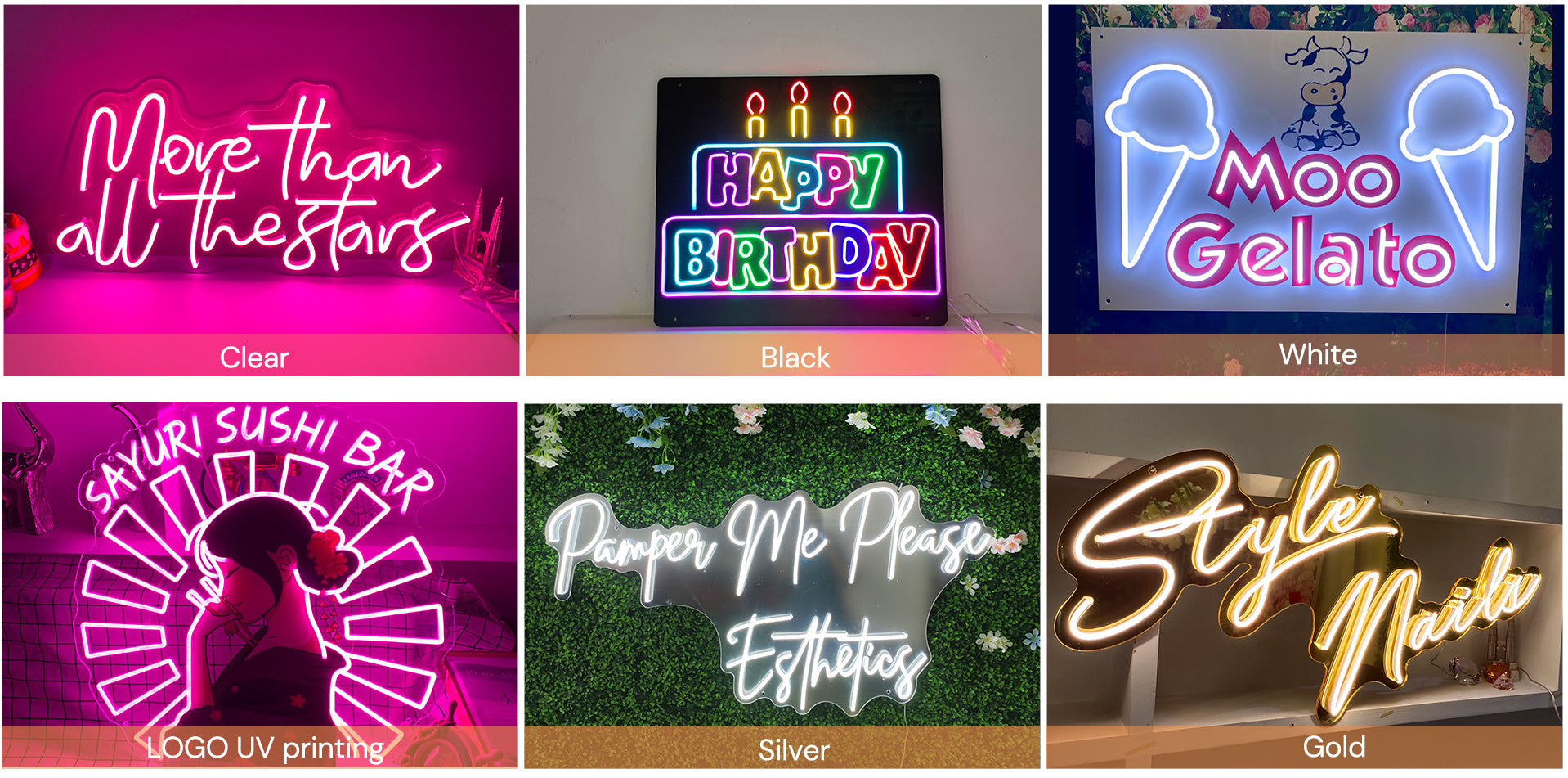 Neon light sign backboard color NeonParty AU