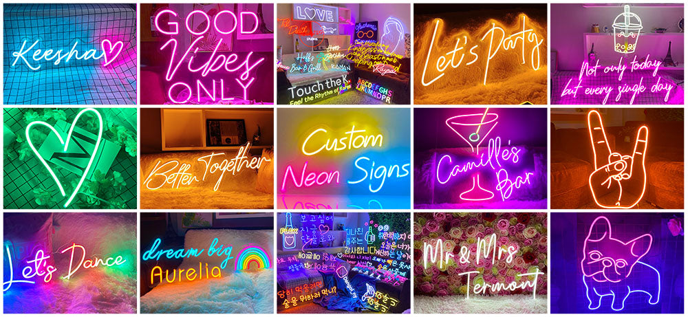neon sign for room