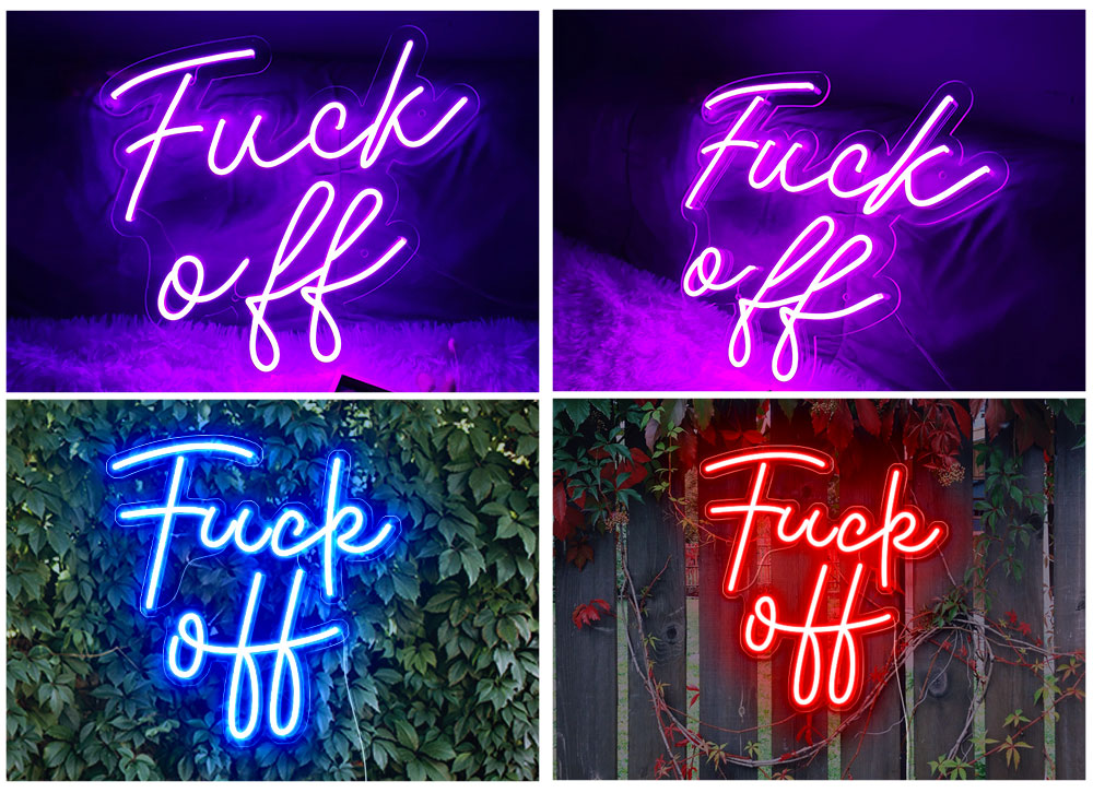 outdoor Fuck Off neon light