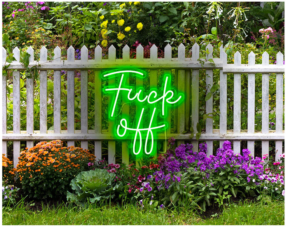 outdoor Fuck Off neon light