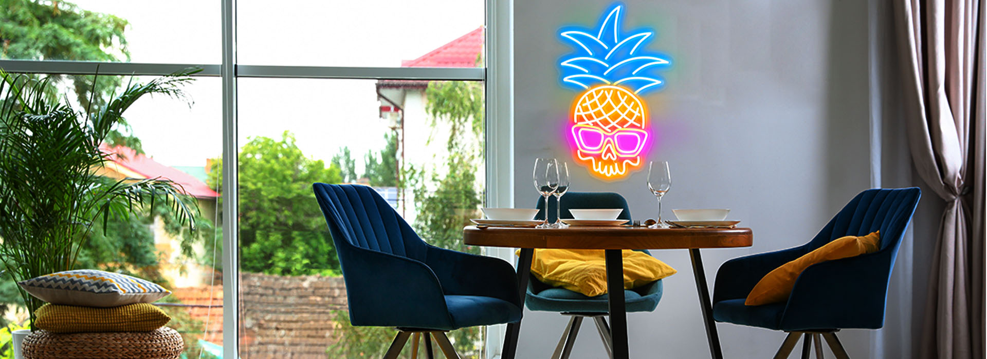 personalized pineapple neon light