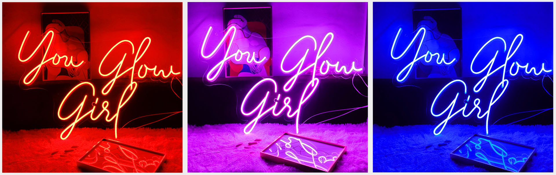 you glow girl neon light