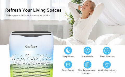 Air Purifier With HEPA Filter for Home - Colzer EPI-186