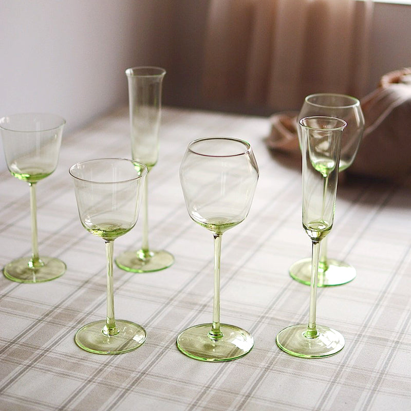 Bareqeth Green Wine Glass