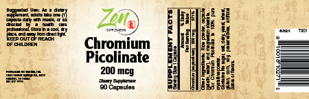 Chromium Picolinate 200 Mcg 90 CAP