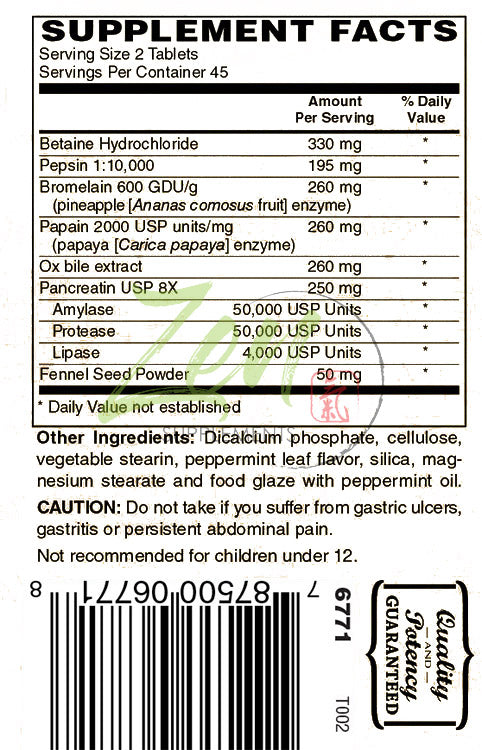 Superzymes Multi-Enzyme Formula - 90 Tabs