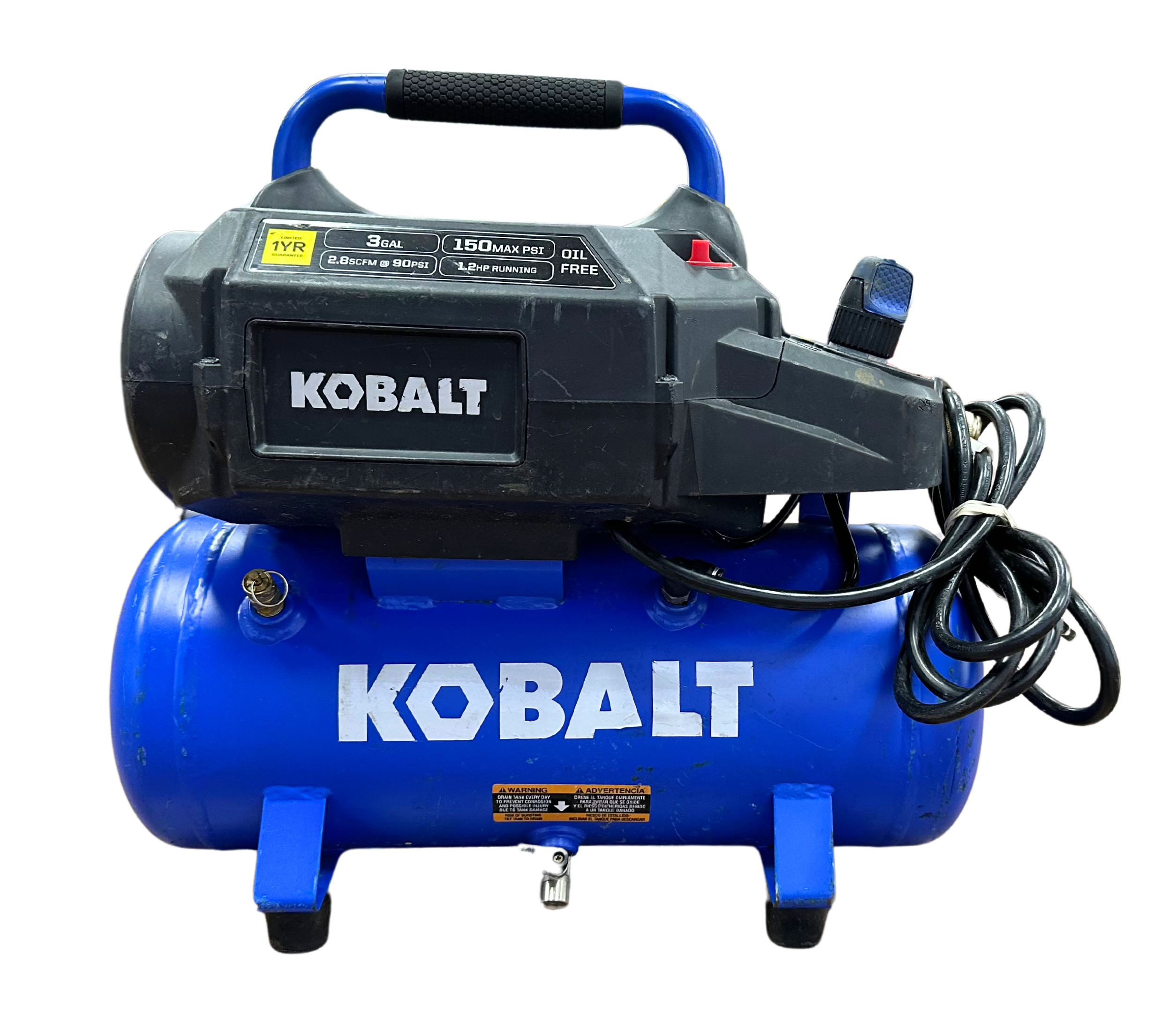 Kobalt 3-Gallons Portable 150 Psi Hot Dog Air Compressor