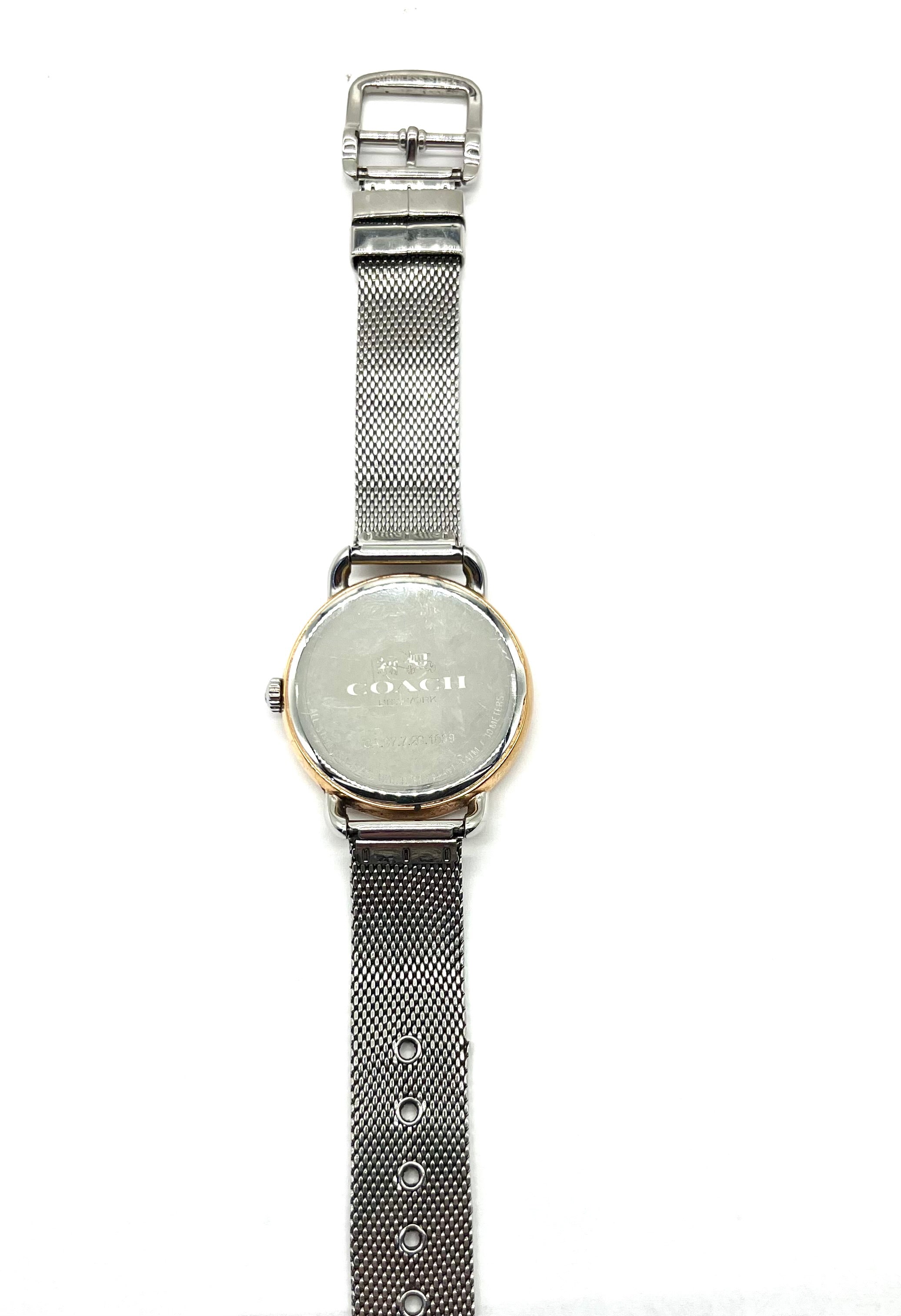 Coach Ladies Silver and Rose Gold Tone Watch