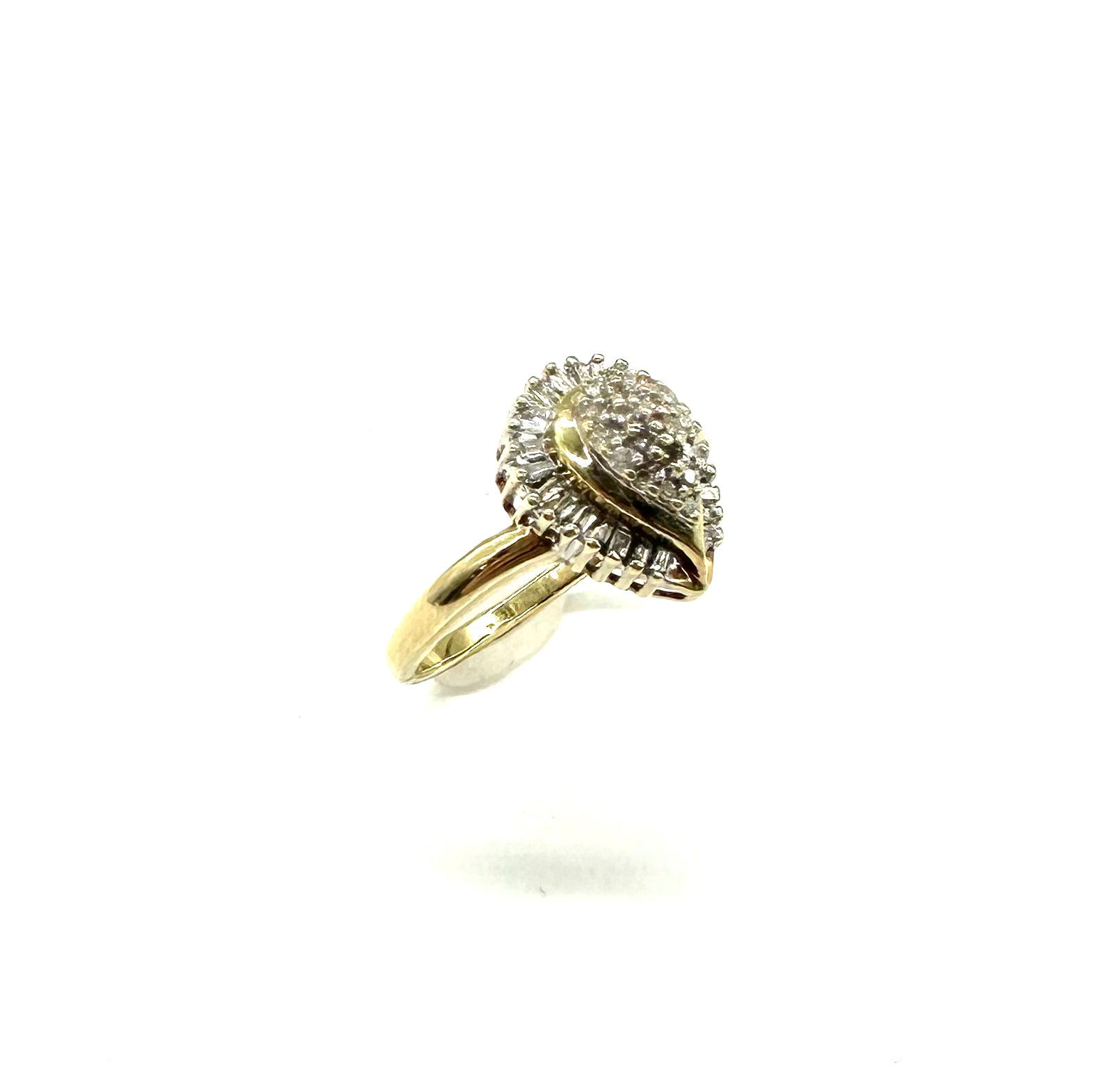 1/2 Ctw Pear Shaped Cluster Ring