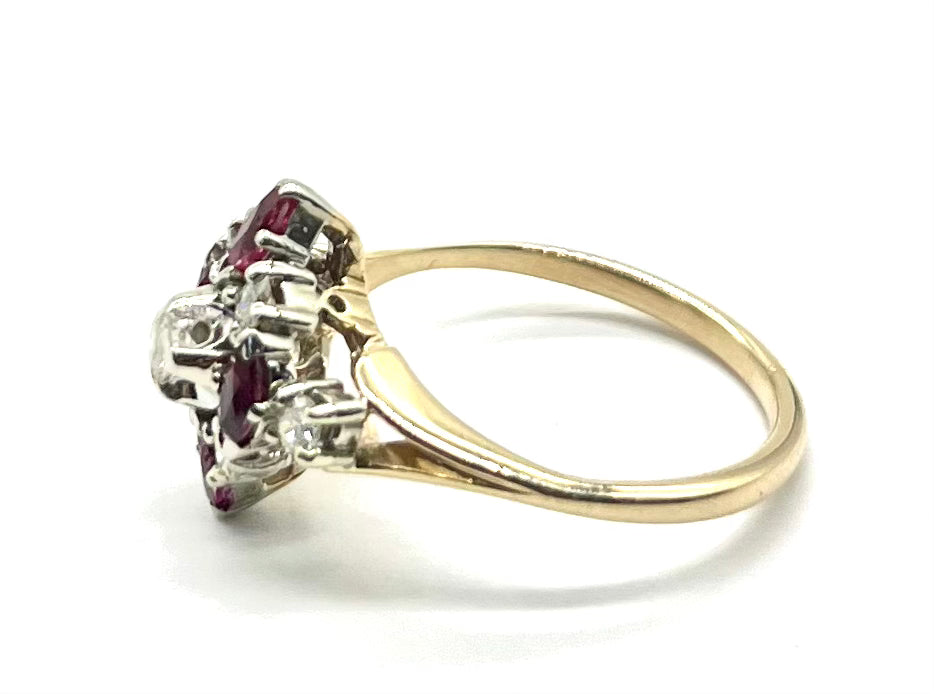 Vintage Ruby and Diamond Ring