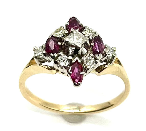 Vintage Ruby and Diamond Ring