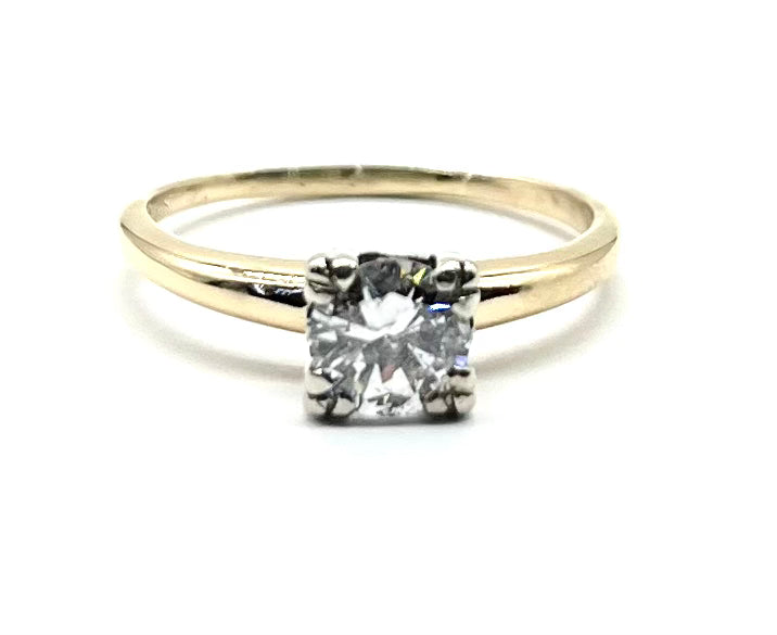 Vintage Diamond Solitaire Engagement Ring