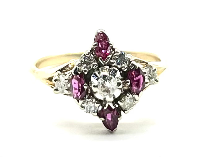 Vintage Ruby and Diamond Ring