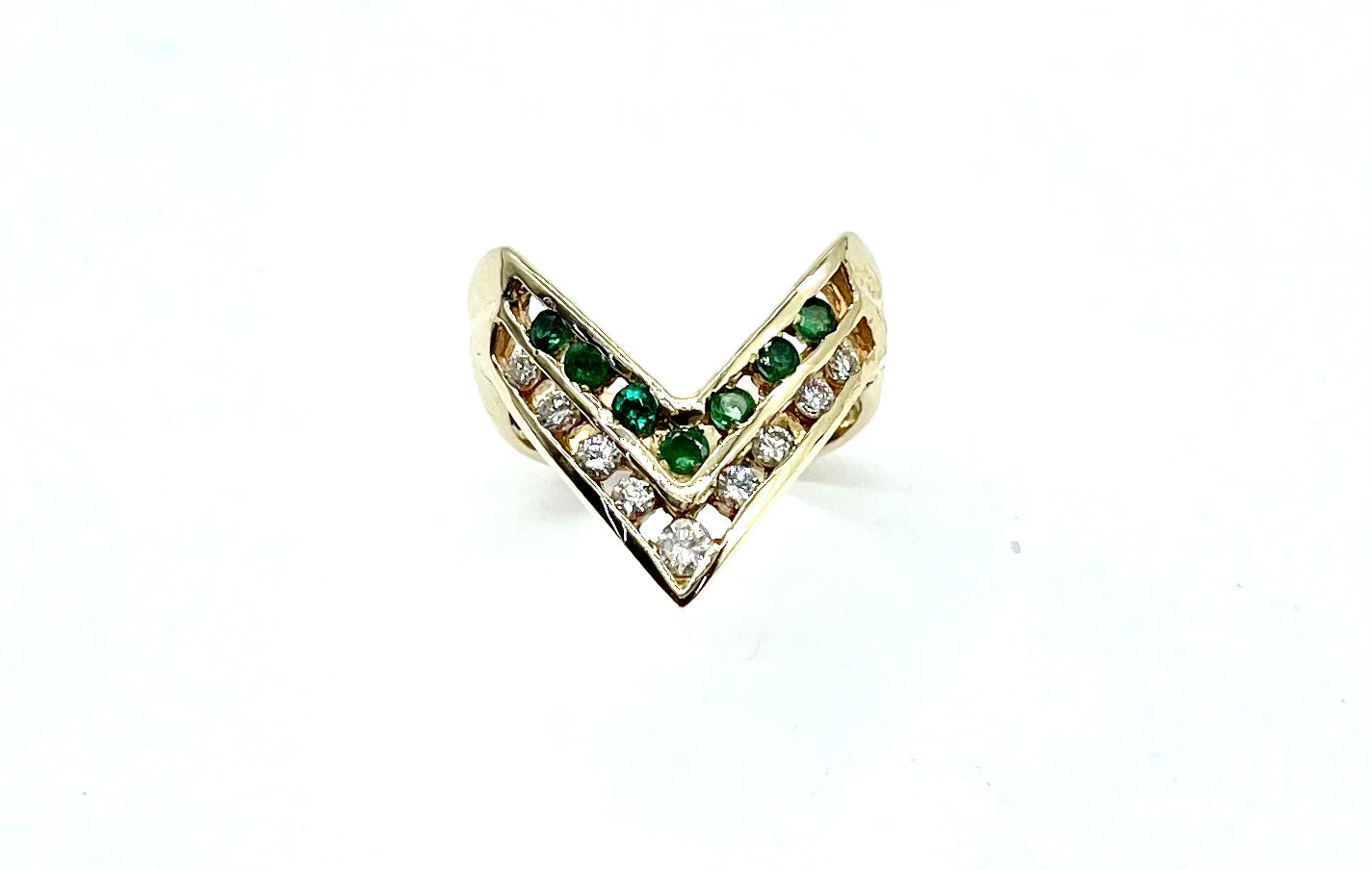 Diamond and Emerald Ring