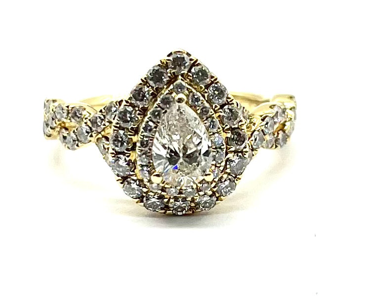 Neil Lane Pear Halo Diamond Ring