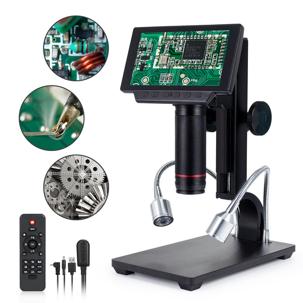 Andonstar Digital USB/HDMI/AV Microscope ADSM302 5-inch HD Display PCB Soldering Microscope Measuring Software