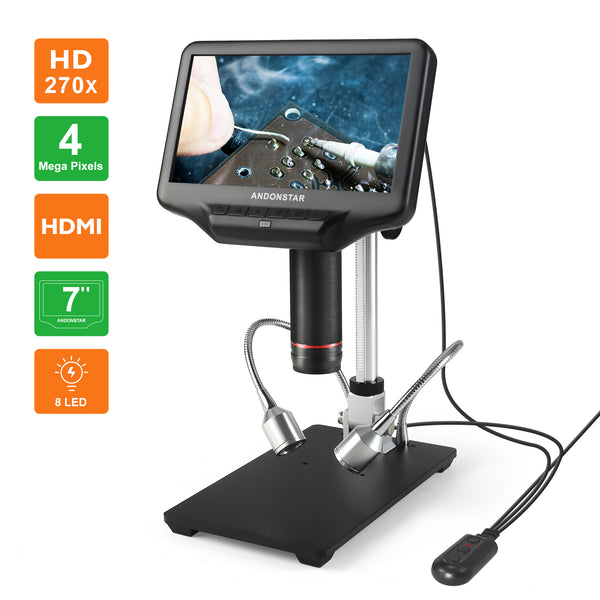 Andonstar AD407 3D HD Digital Microscope 7-inch LCD Screen Microscope for SMT/SMD Soldering Phone Repair