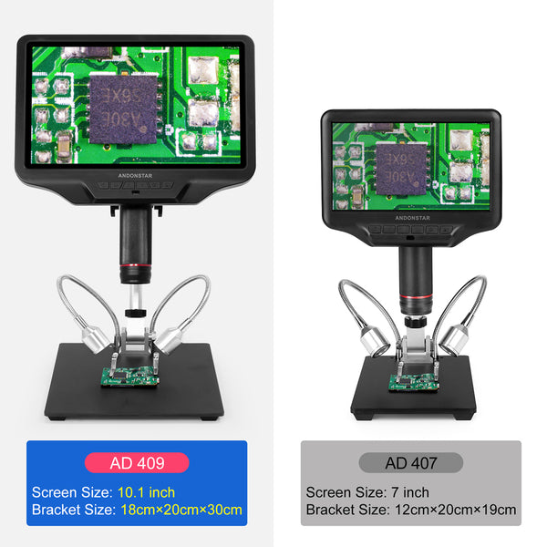 Andonstar AD409 10.1 inch Large Screen Digital Microscope HDMI SMD Soldering Tool For DIY Electronics Phone Repair