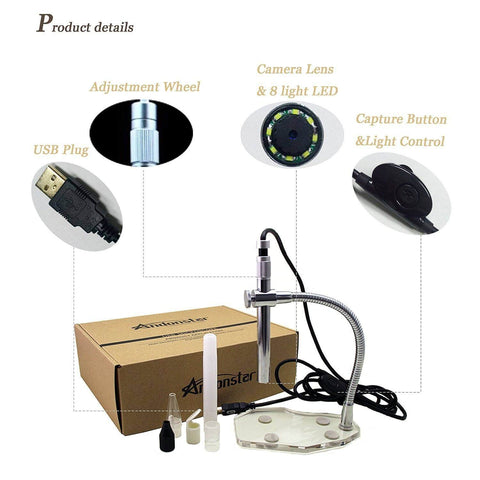 Andonstar usb digital microscope for ENT inspection