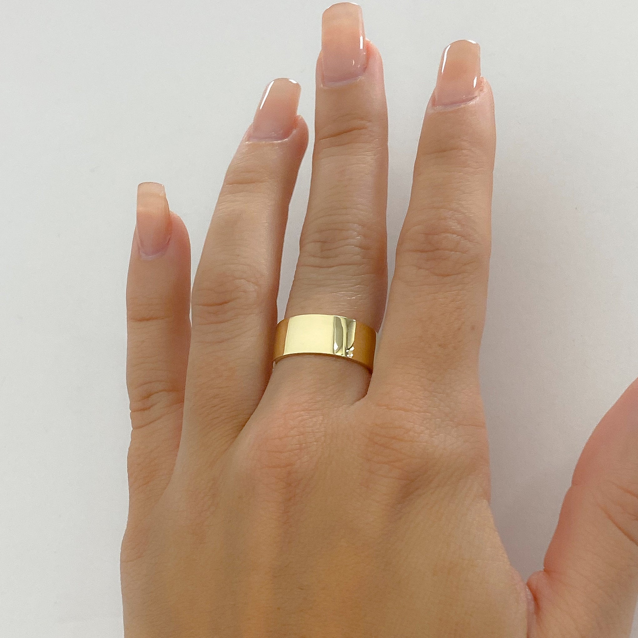 14K Gold 7mm Flat Eternity Band (Engravable)