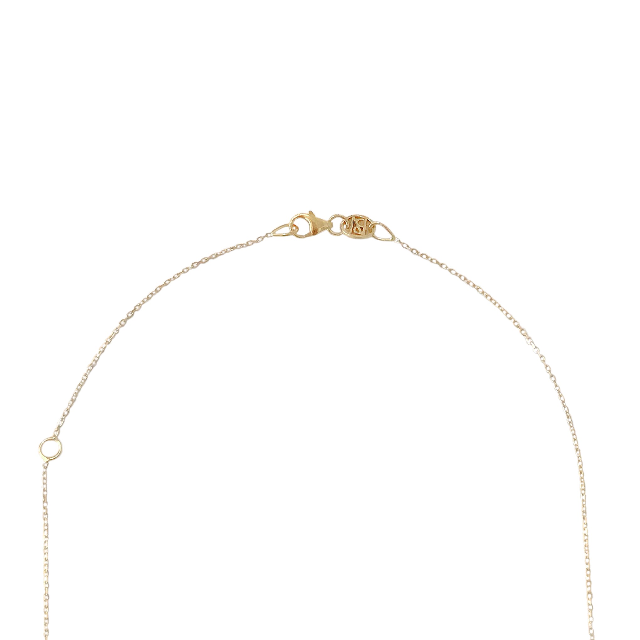 14K Gold Engravable Double Heart Necklace