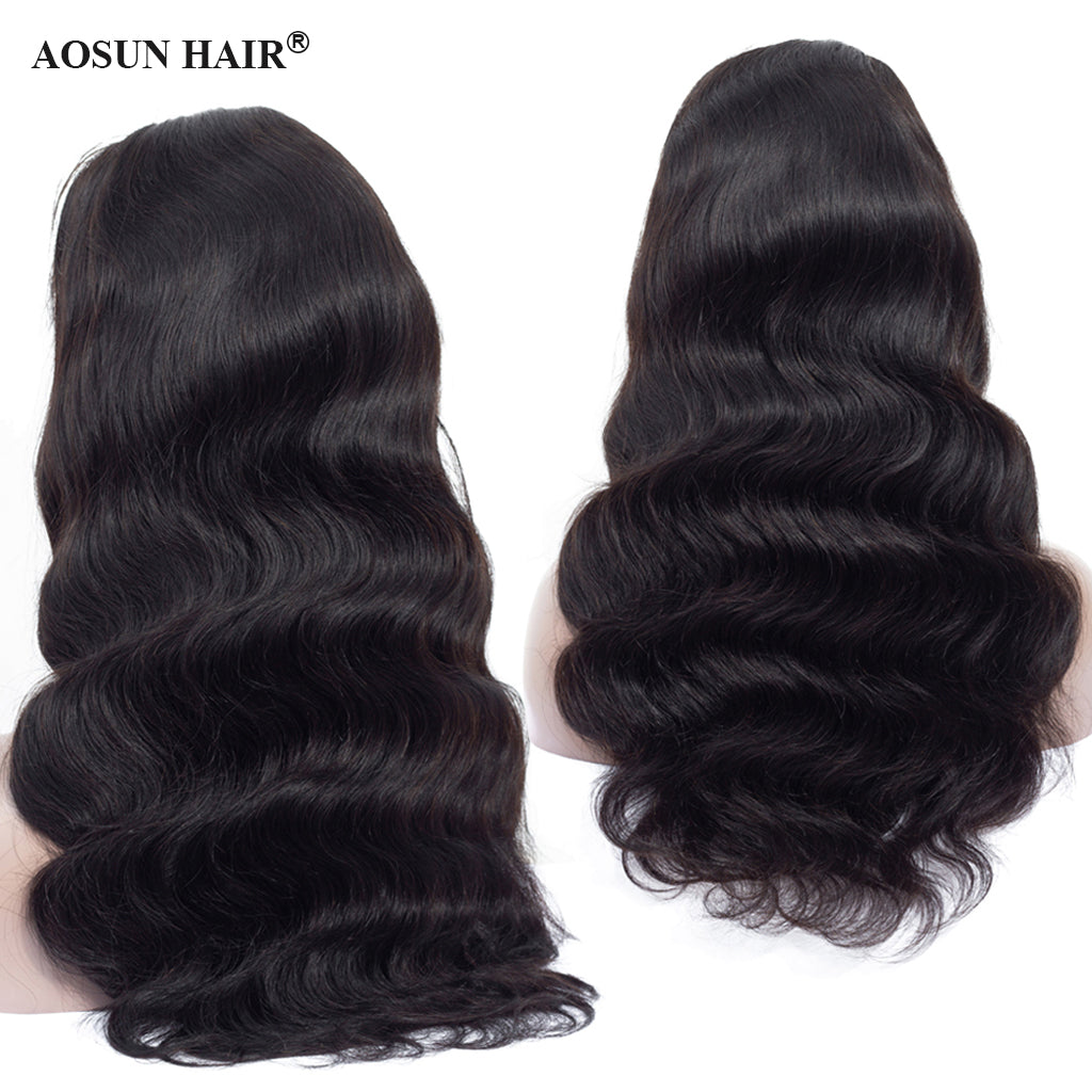 body wave closure lace wig