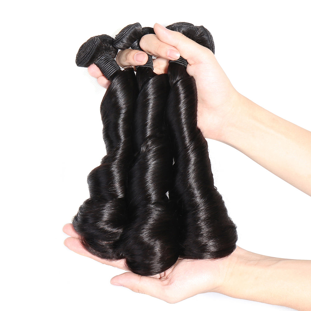 Fumin Curly Hair Bundles Double Drawn