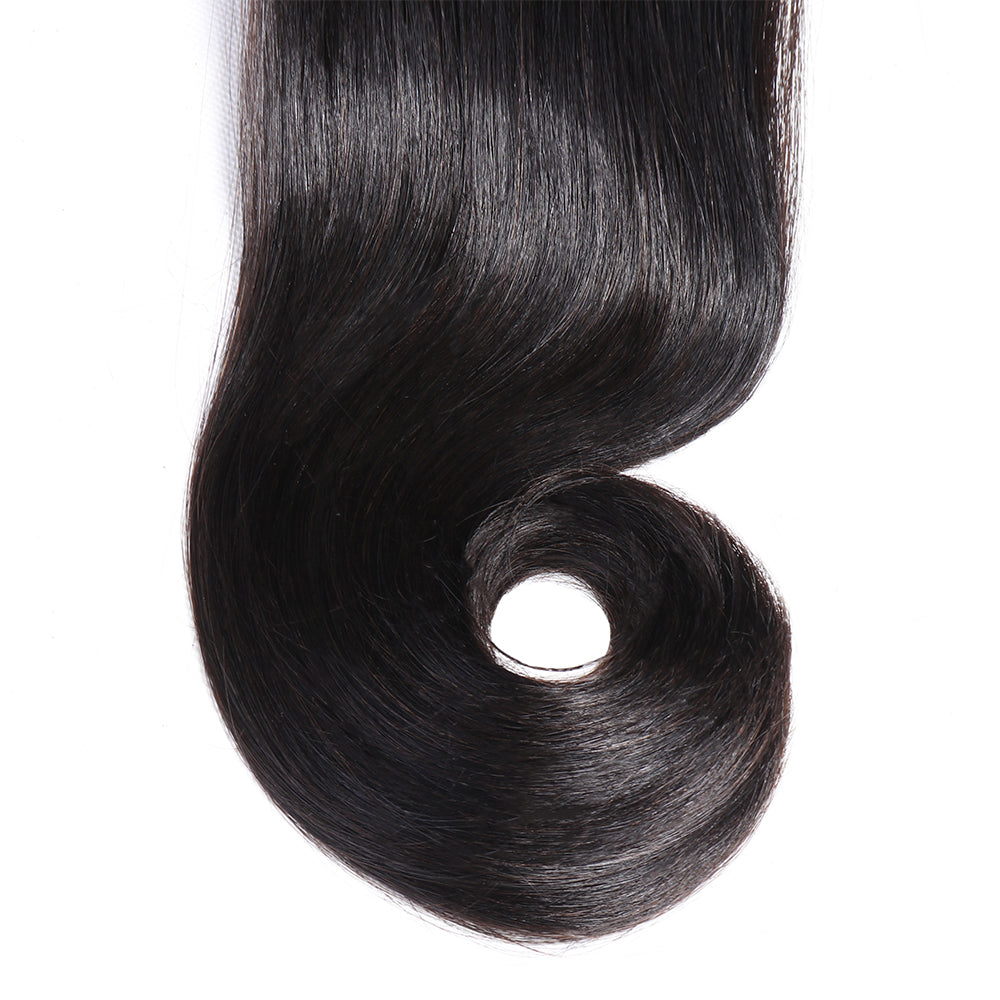Double Drawn Natural Black Color Hair Extension